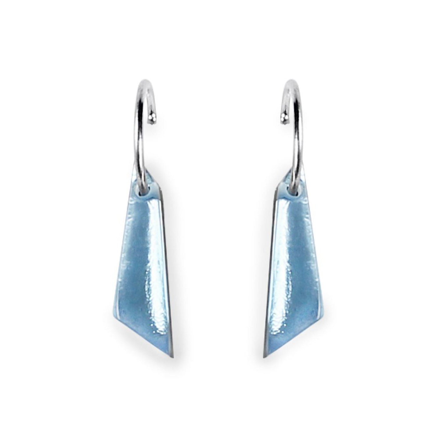 Pear Icicle Shiny Short Creole Earrings | The Jewellery Stop