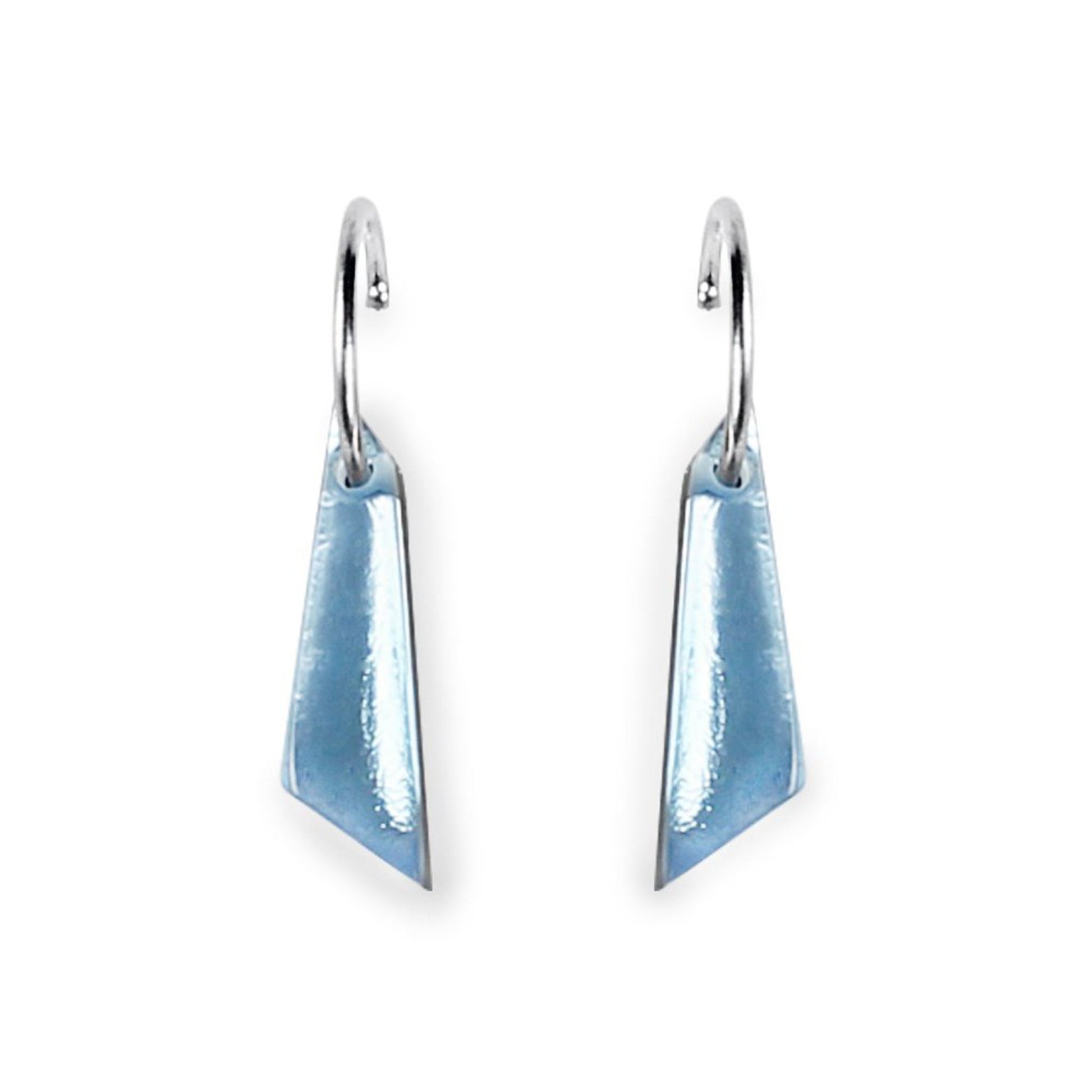 Pear Icicle Shiny Short Creole Earrings | The Jewellery Stop