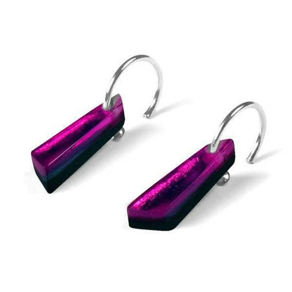 Rainbow Icicle Shiny Short Creole Earrings | The Jewellery Stop