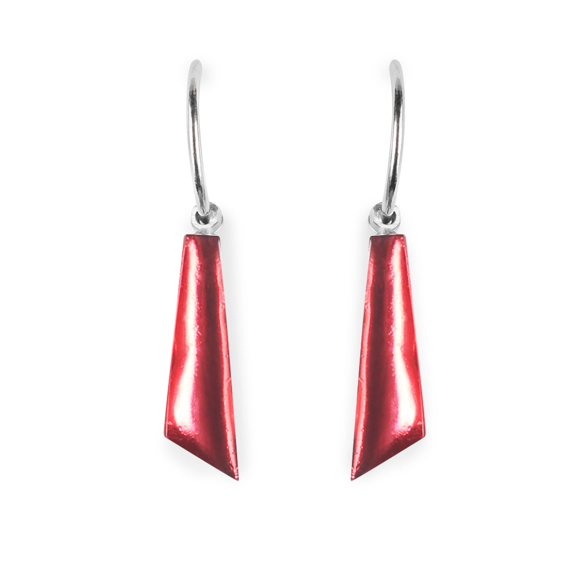 Sangria Icicle Shiny Short Creole Earrings | The Jewellery Stop