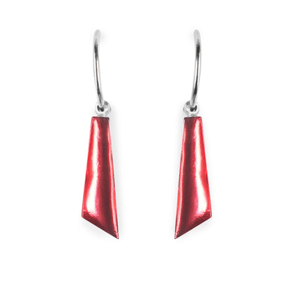 Sangria Icicle Shiny Short Creole Earrings | The Jewellery Stop