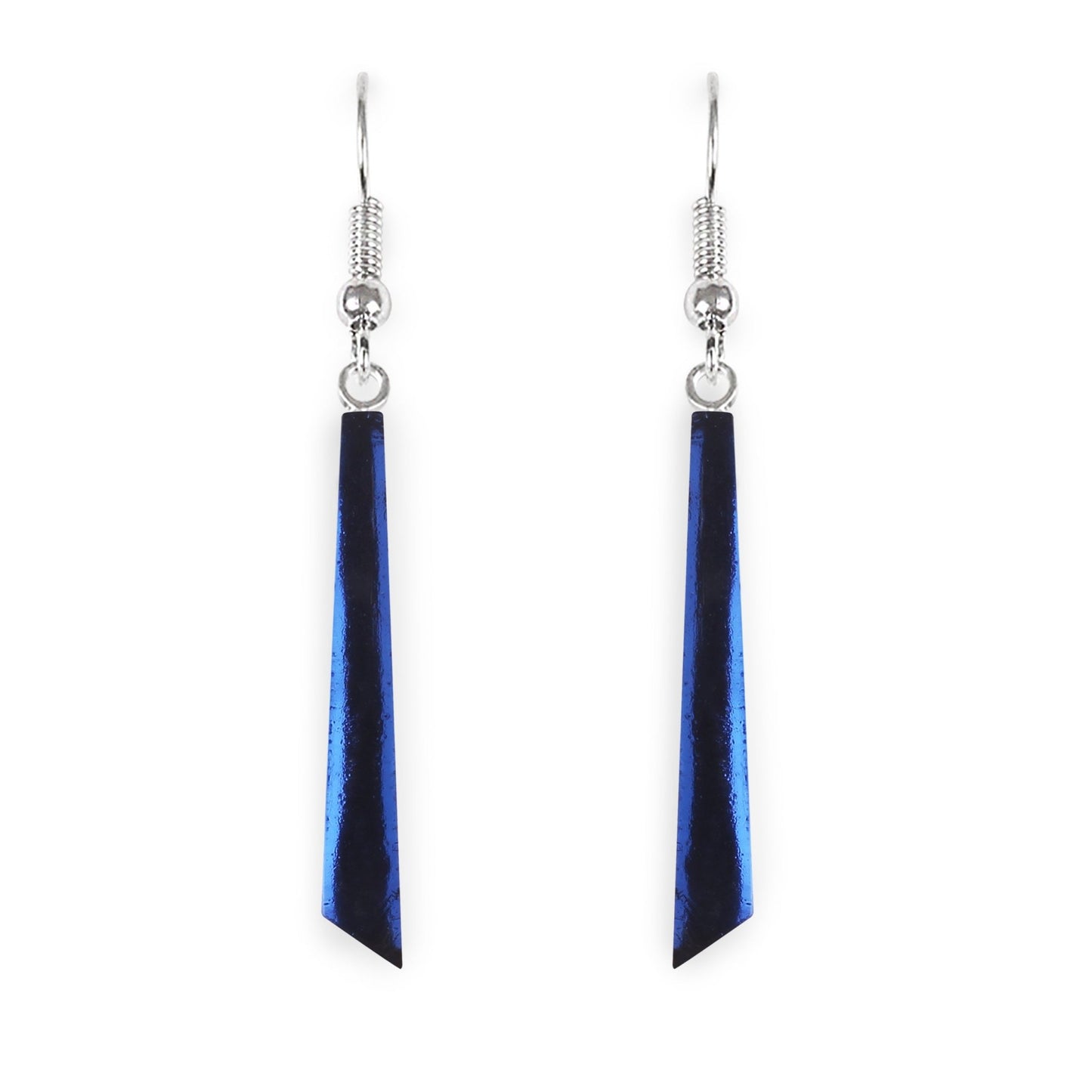 Ocean Icicle Shiny Long Fish Hook Earrings | The Jewellery Stop