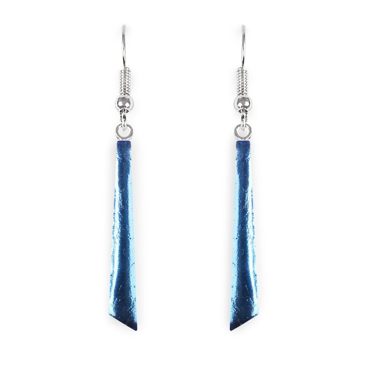 Pear Icicle Shiny Long Fish Hook Earrings | The Jewellery Stop