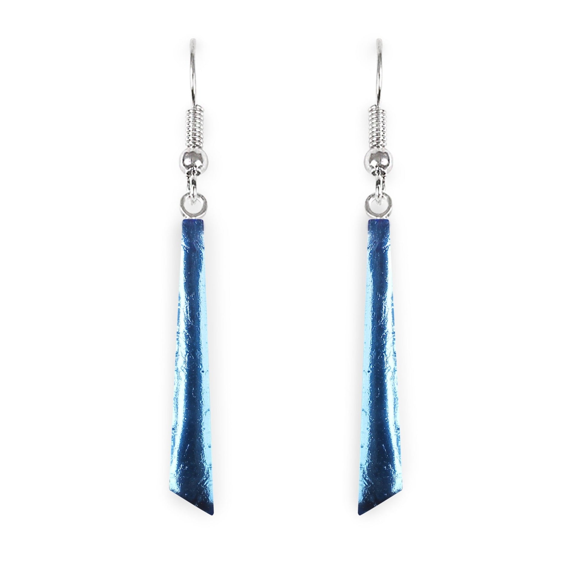 Pear Icicle Shiny Long Fish Hook Earrings | The Jewellery Stop