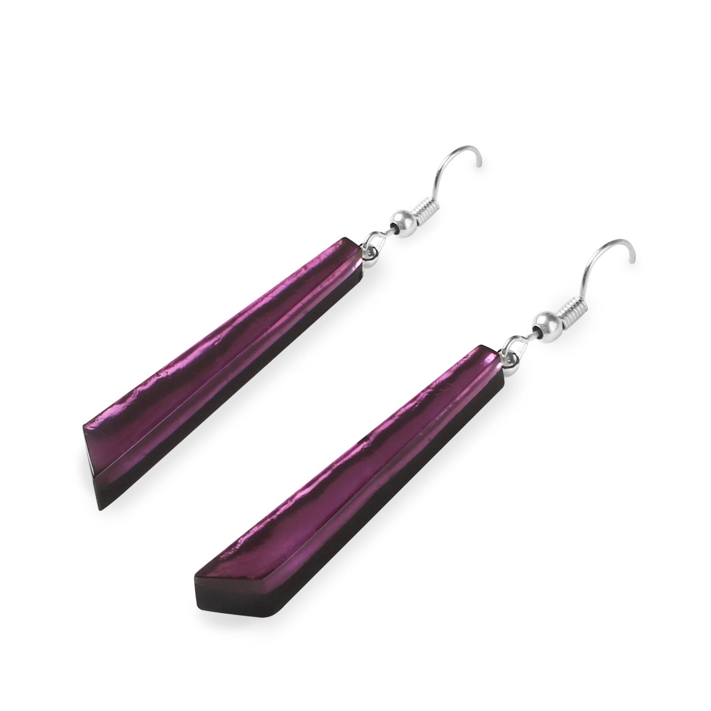 Rainbow Icicle Shiny Long Fish Hook Earrings | The Jewellery Stop