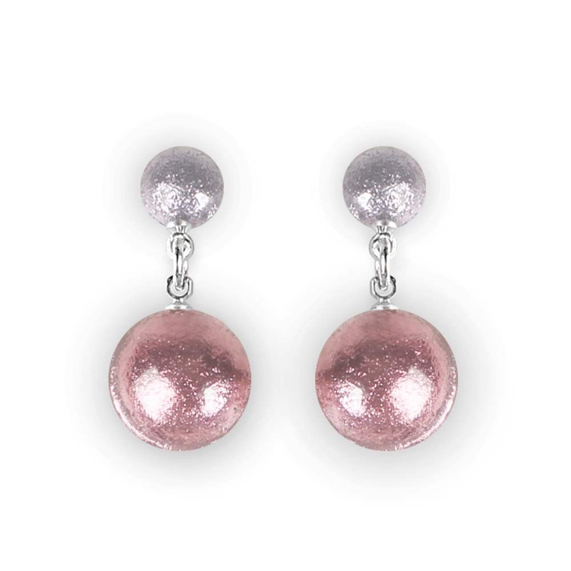 Pastels Cabouchon Shiny Double Drop Stud Earrings | The Jewellery Stop