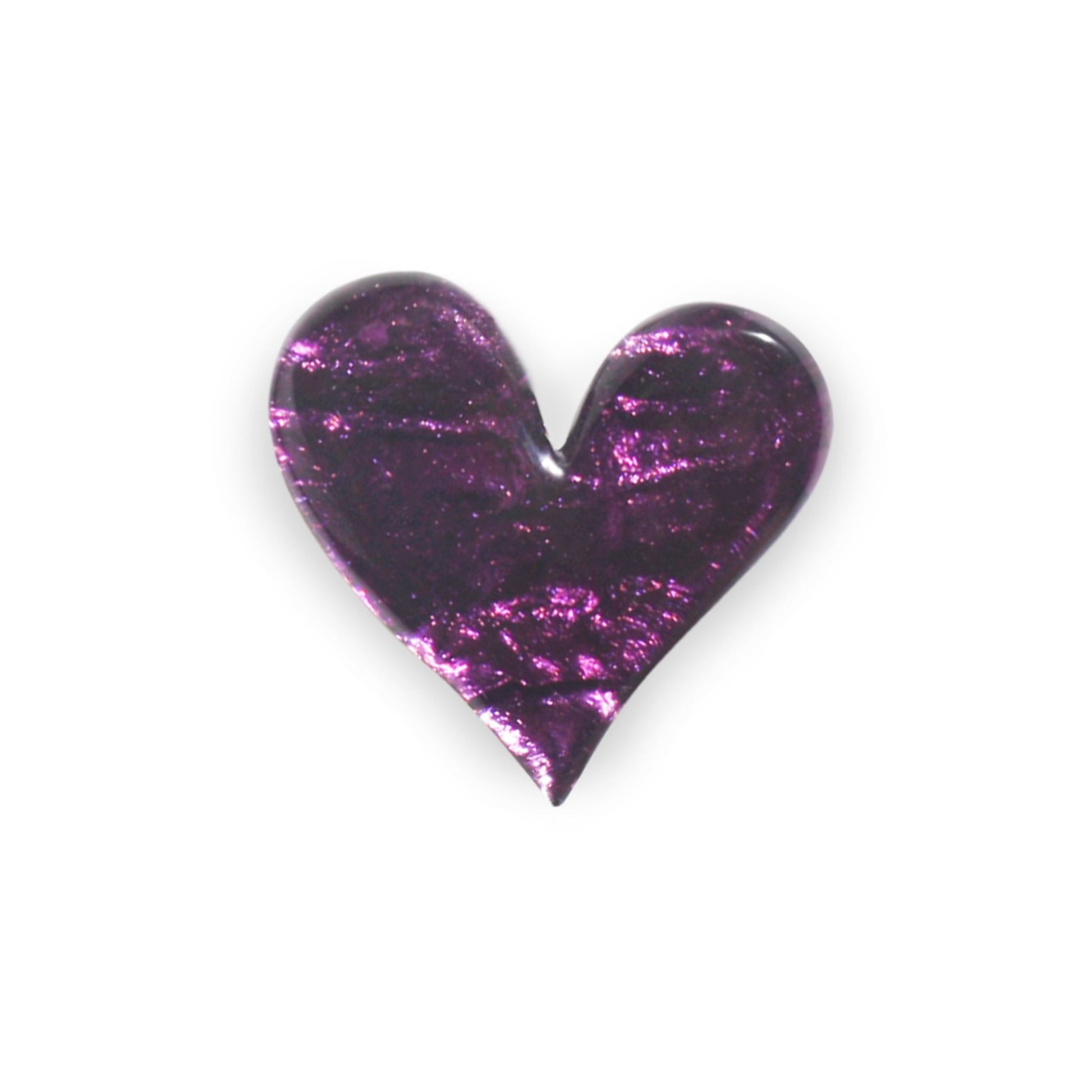 Purple Aztec Heart Shiny Brooch | The Jewellery Stop