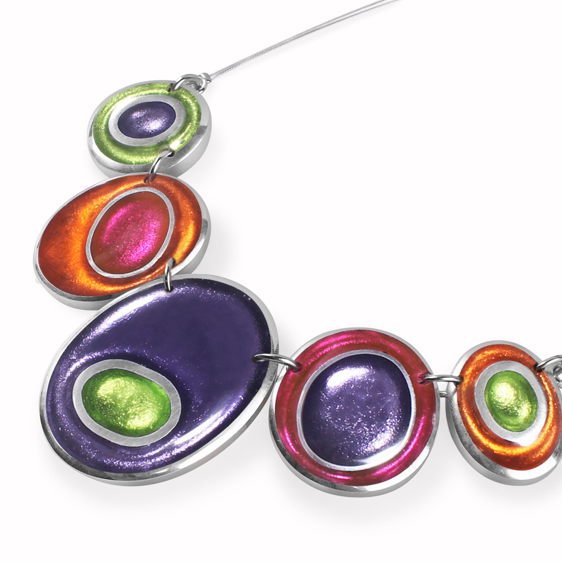 Sherbet Organic Circles Shiny Necklace