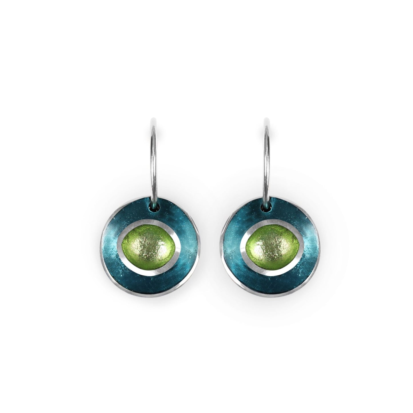 Jade Organic Circles Shiny Creole Earrings | The Jewellery Stop
