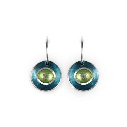 Jade Organic Circles Shiny Creole Earrings | The Jewellery Stop