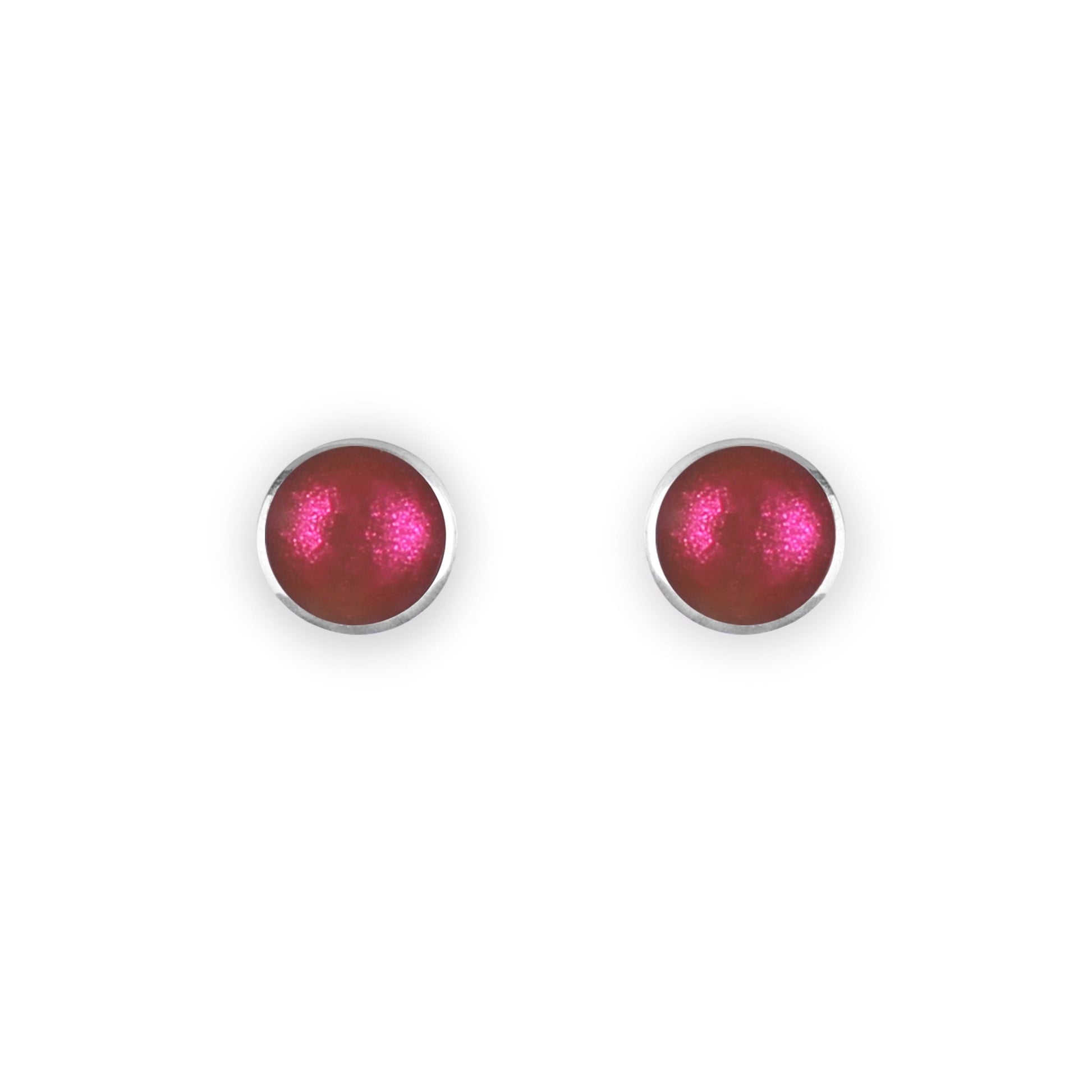 Sherbet Organic Circles Shiny Small Stud Earrings | The Jewellery Stop