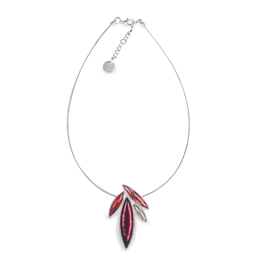 Raspberry Bamboo Shoot Shiny Pendant | The Jewellery Stop