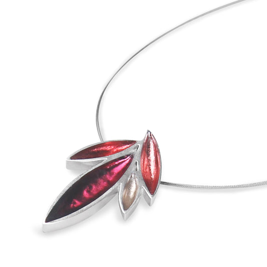 Raspberry Bamboo Shoot Shiny Pendant | The Jewellery Stop