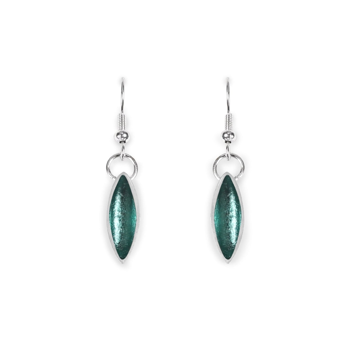 Mint Bamboo Shoot Shiny Fish Hook Earrings | The Jewellery Stop