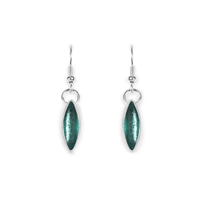 Mint Bamboo Shoot Shiny Fish Hook Earrings | The Jewellery Stop