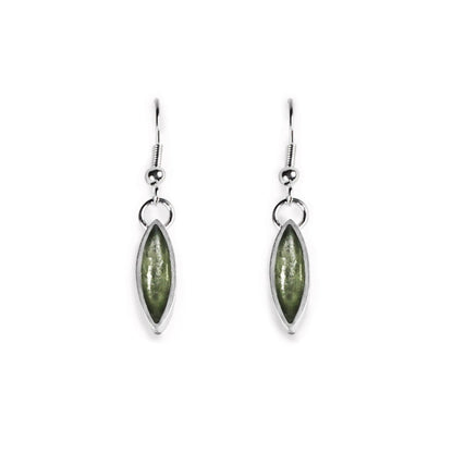 Pear Bamboo Shoot Shiny Fish Hook Earrings | The Jewellery Stop
