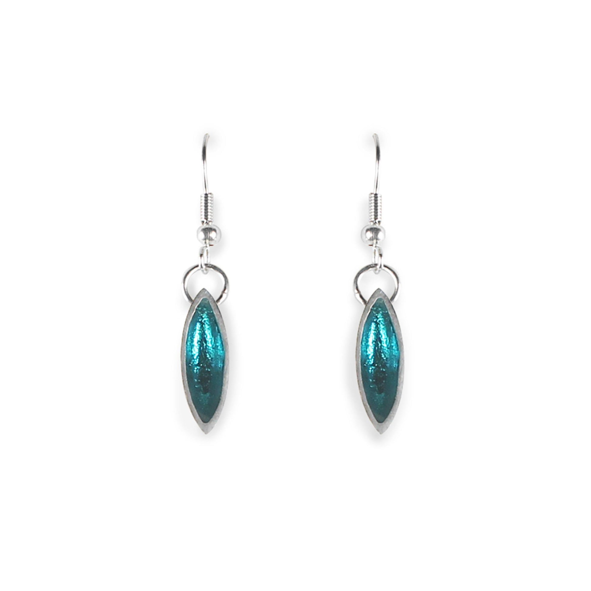 Riviera Bamboo Shoot Shiny Fish Hook Earrings | The Jewellery Stop
