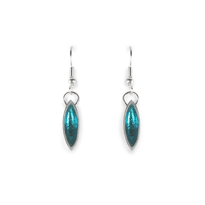 Riviera Bamboo Shoot Shiny Fish Hook Earrings | The Jewellery Stop