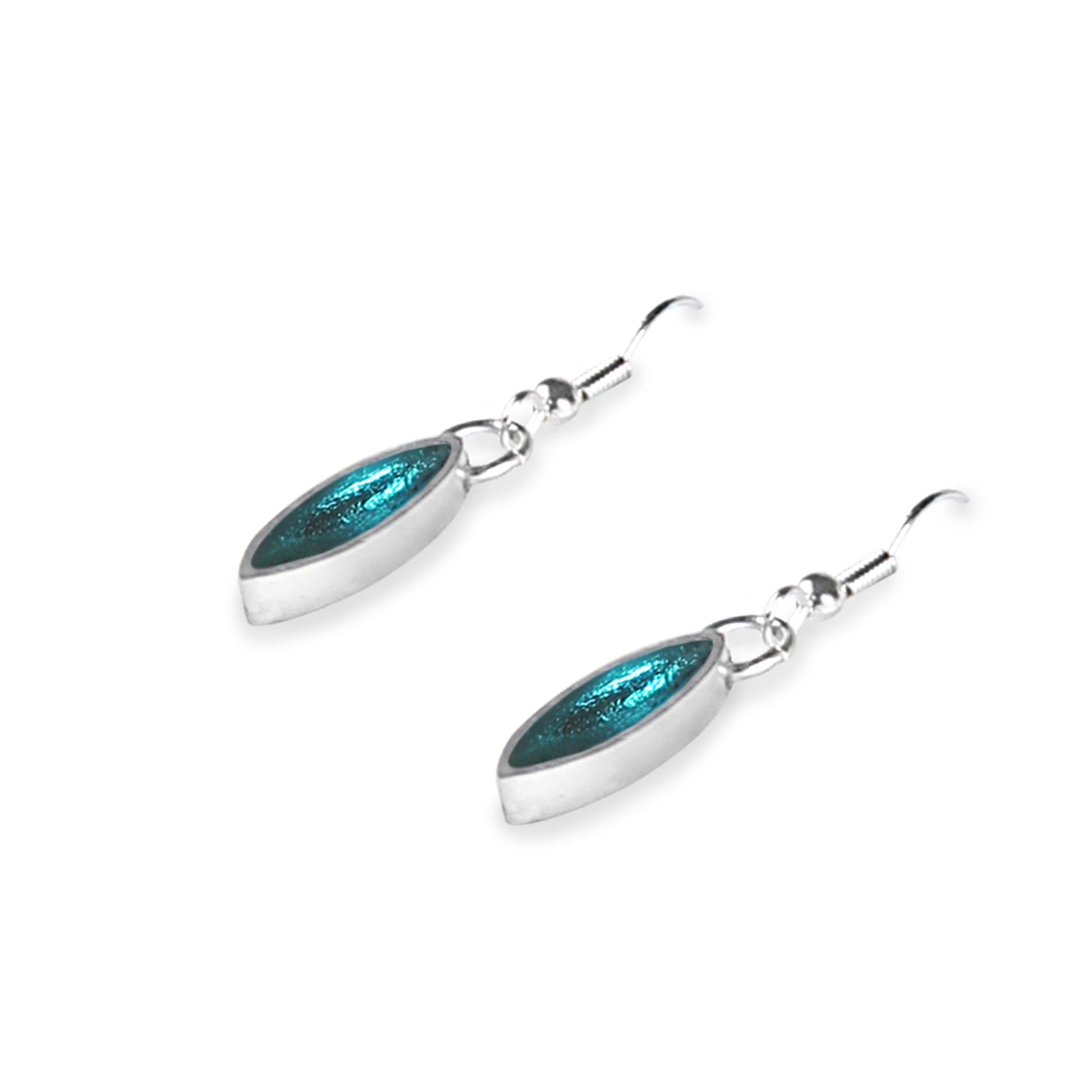Riviera Bamboo Shoot Shiny Fish Hook Earrings | The Jewellery Stop