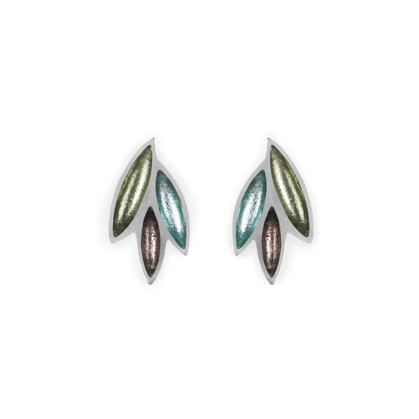 Pear Bamboo Shoot Shiny Clip Earrings | The Jewellery Stop
