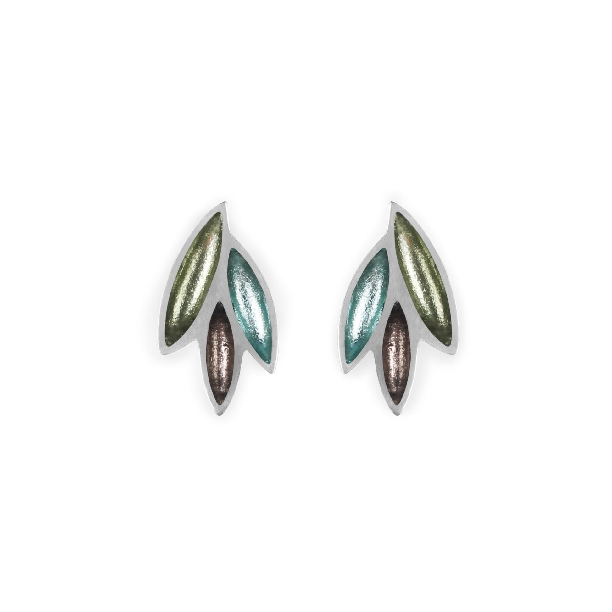 Pear Bamboo Shoot Shiny Clip Earrings | The Jewellery Stop