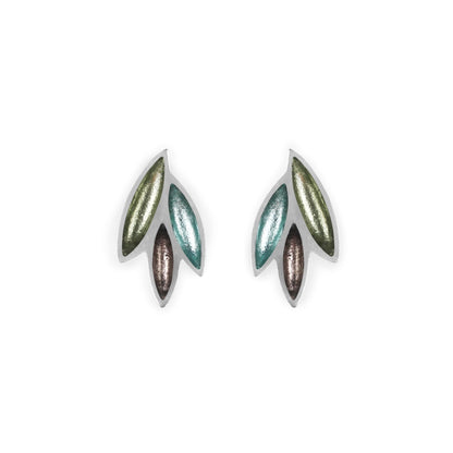 Pear Bamboo Shoot Shiny Clip Earrings | The Jewellery Stop