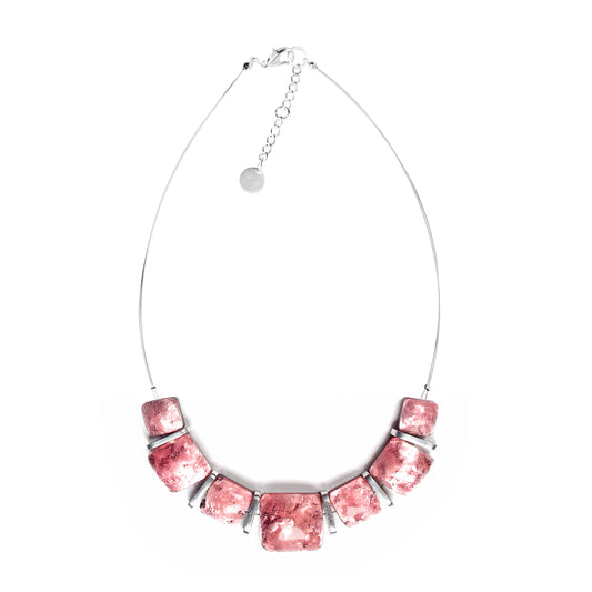 Rose Antique Square Shiny Necklace