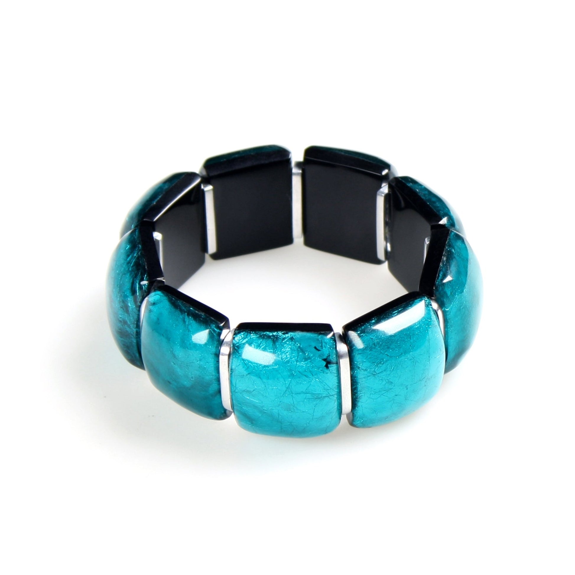 Teal Antique Square Shiny Bangle | The Jewellery Stop