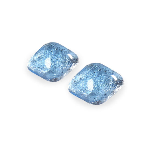 Sky Antique Square Shiny Large Stud Earrings | The Jewellery Stop