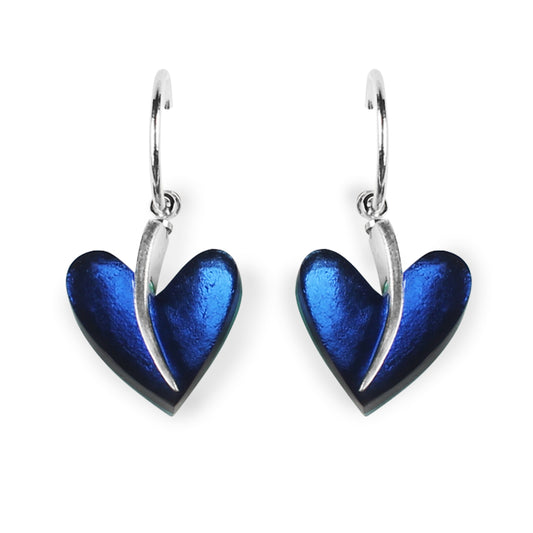 Twilight Lollipop Heart Shiny Double Sided Creole Earrings