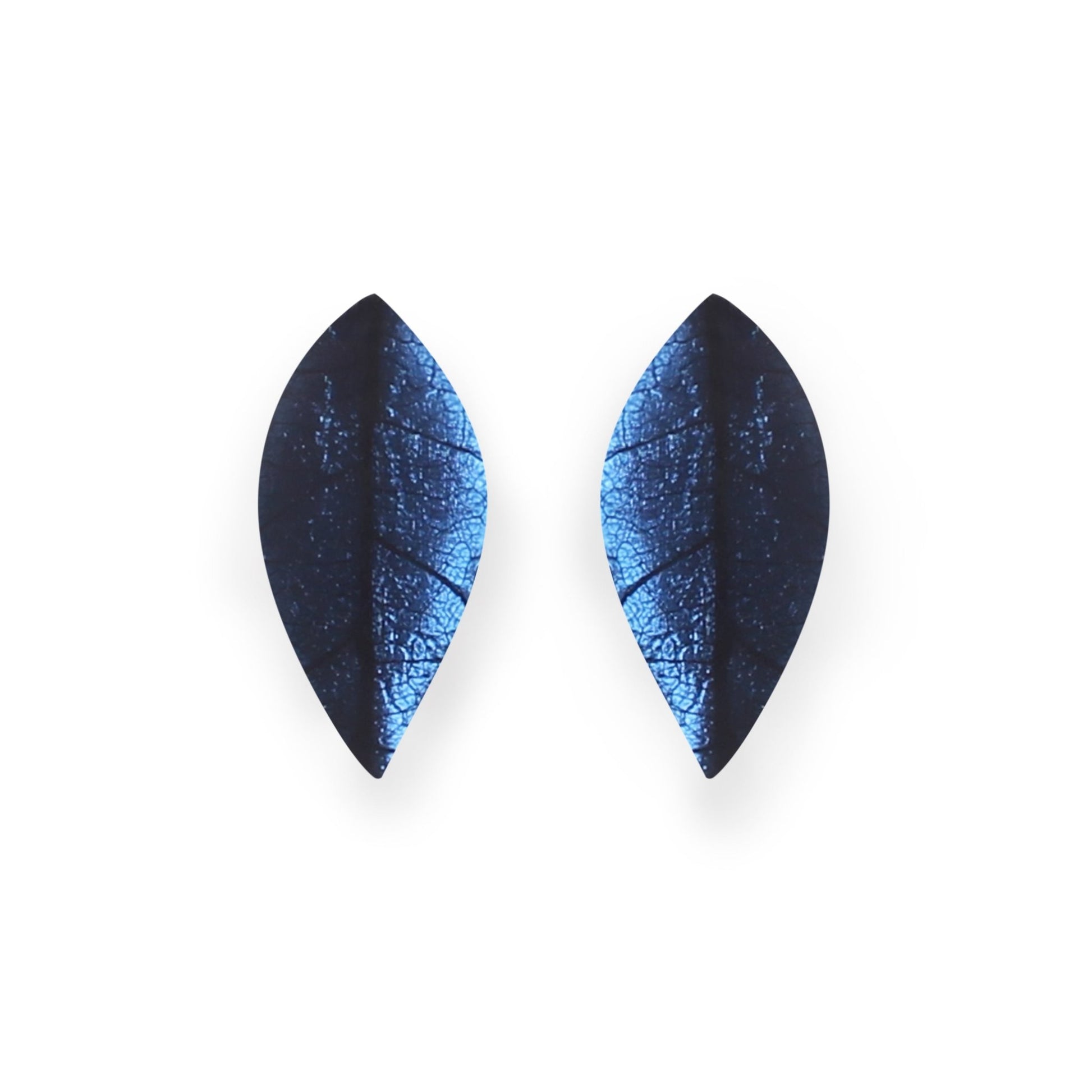 Pacific Skeletal Leaf Shiny Clip Earrings | The Jewellery Stop