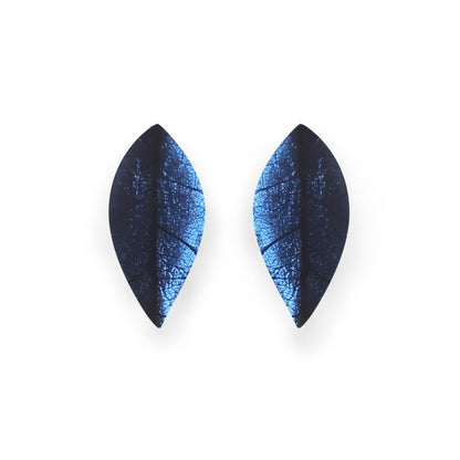 Pacific Skeletal Leaf Shiny Clip Earrings | The Jewellery Stop
