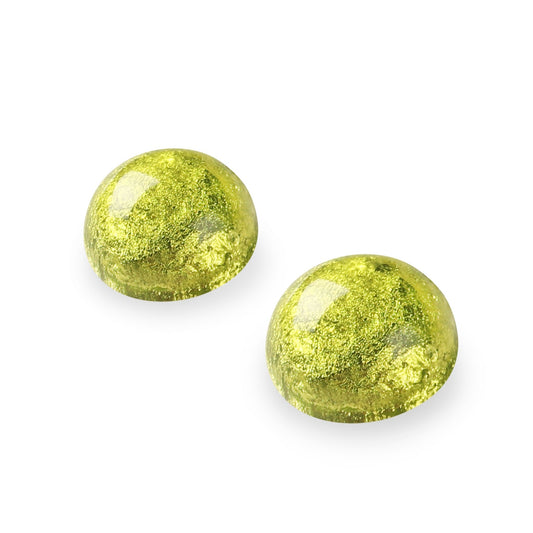Citrus Cabouchon Shiny Large Stud Earrings | The Jewellery Stop