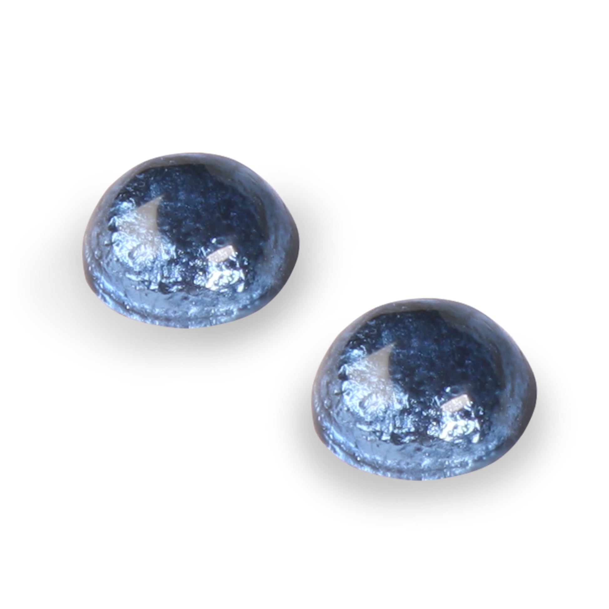 Ice Cabouchon Shiny Large Stud Earrings