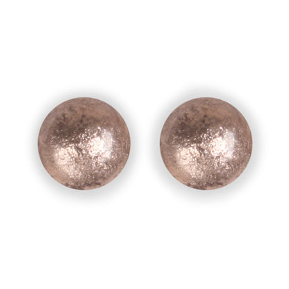 Mink Cabouchon Shiny Large Stud Earrings | The Jewellery Stop