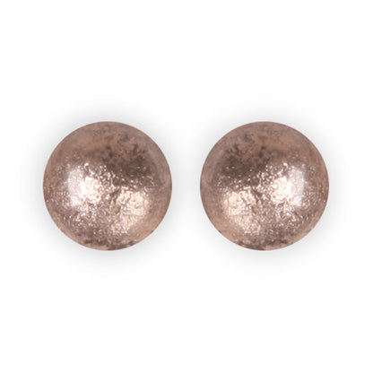 Mink Cabouchon Shiny Clip Earrings | The Jewellery Stop