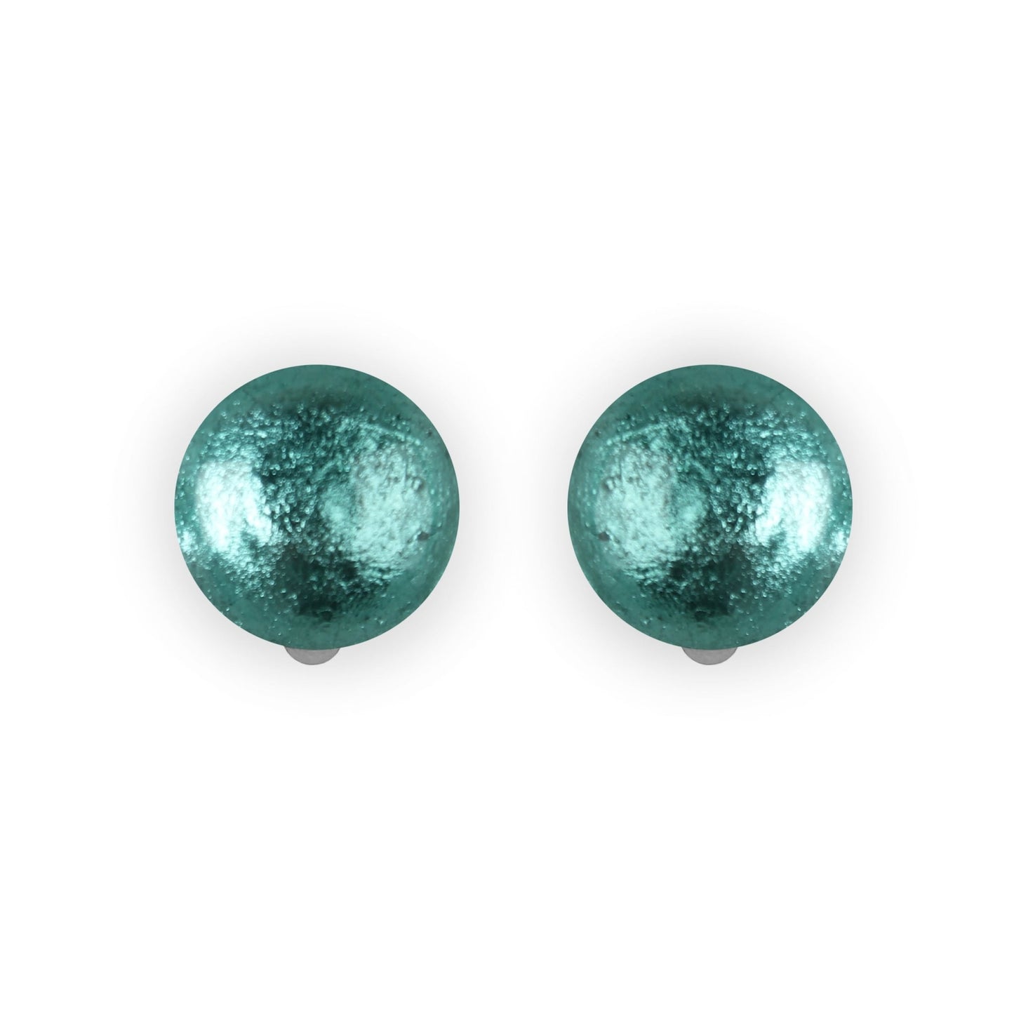 Mint Cabouchon Shiny Clip Earrings | The Jewellery Stop