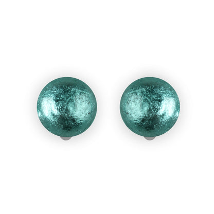 Mint Cabouchon Shiny Clip Earrings | The Jewellery Stop