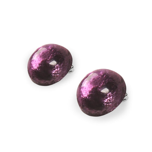 Peacock Cabouchon Shiny Clip Earrings | The Jewellery Stop