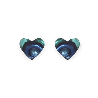 Pacific Heart Swirl Shiny Stud Earrings | The Jewellery Stop