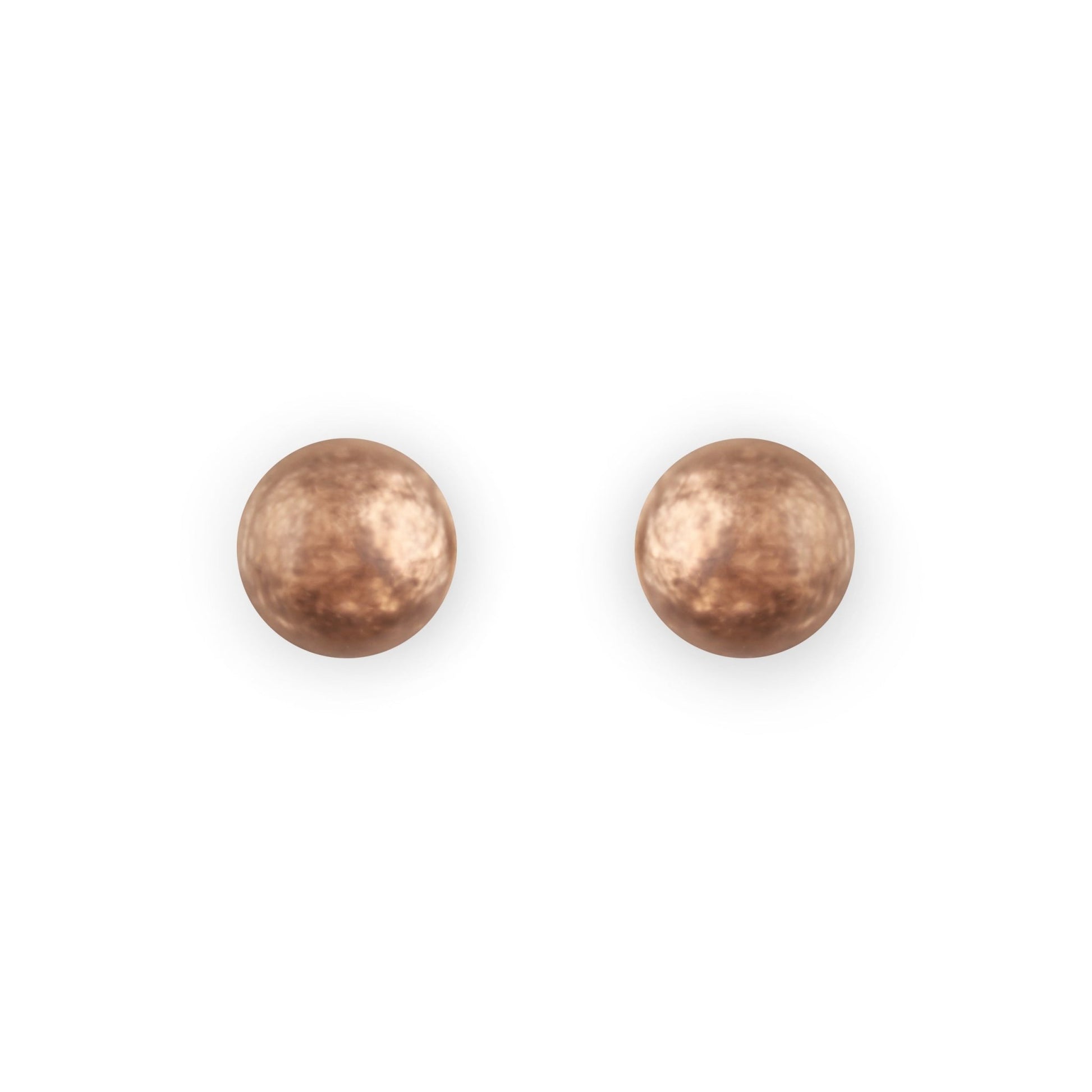 Nougat Cabouchon Matte Small Stud Earrings | The Jewellery Stop