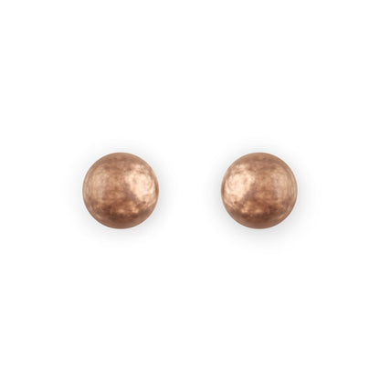 Nougat Cabouchon Matte Small Stud Earrings | The Jewellery Stop