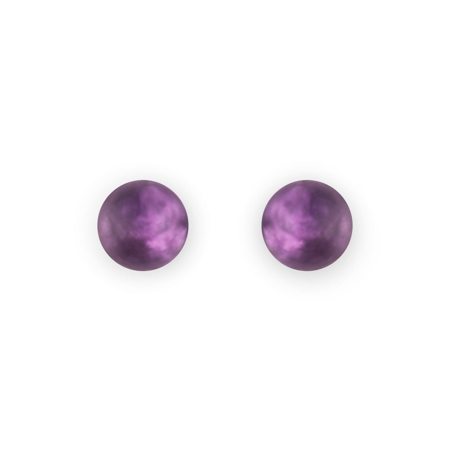 Peacock Cabouchon Matte Small Stud Earrings | The Jewellery Stop