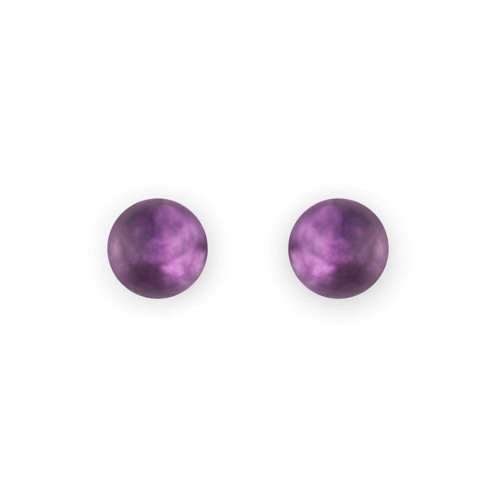 Peacock Cabouchon Matte Small Stud Earrings | The Jewellery Stop