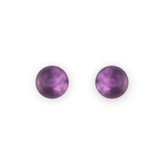 Peacock Cabouchon Matte Small Stud Earrings | The Jewellery Stop