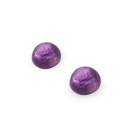 Peacock Cabouchon Matte Small Stud Earrings | The Jewellery Stop