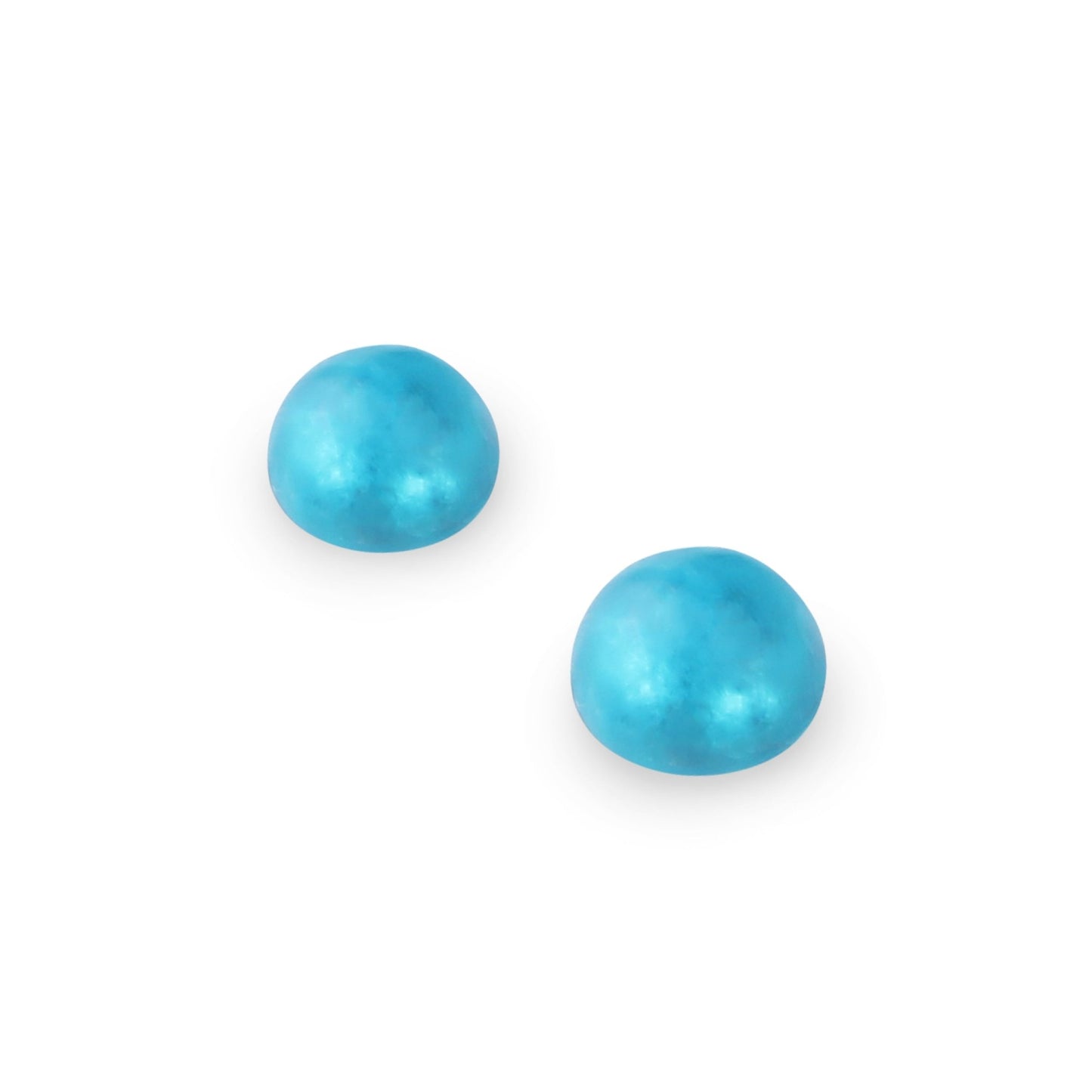 Turquoise Cabouchon Matte Small Stud Earrings | The Jewellery Stop