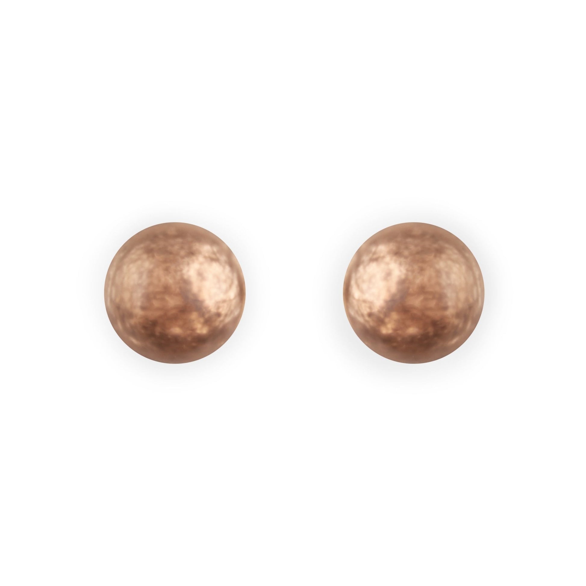 Nougat Cabouchon Matte Medium Stud Earrings | The Jewellery Stop