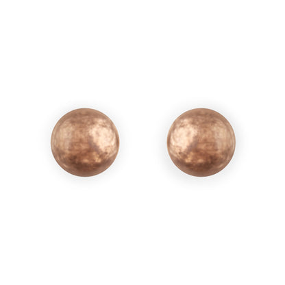 Nougat Cabouchon Matte Medium Stud Earrings | The Jewellery Stop