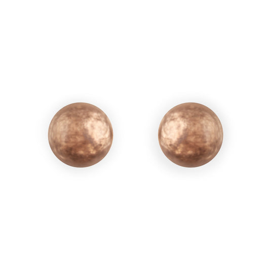 Nougat Cabouchon Matte Medium Stud Earrings | The Jewellery Stop